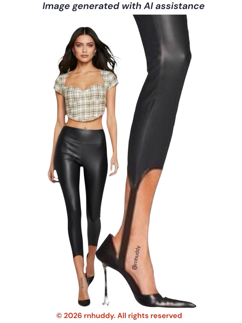 WeWoreWhat XS black Faux Leather Stirrup Leggings